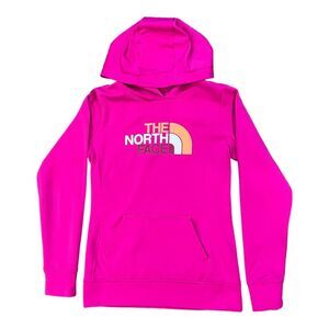 The North Face | Pink Orange Fave Pullover Logo Hoodie S